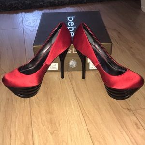 Red Bebe high heels